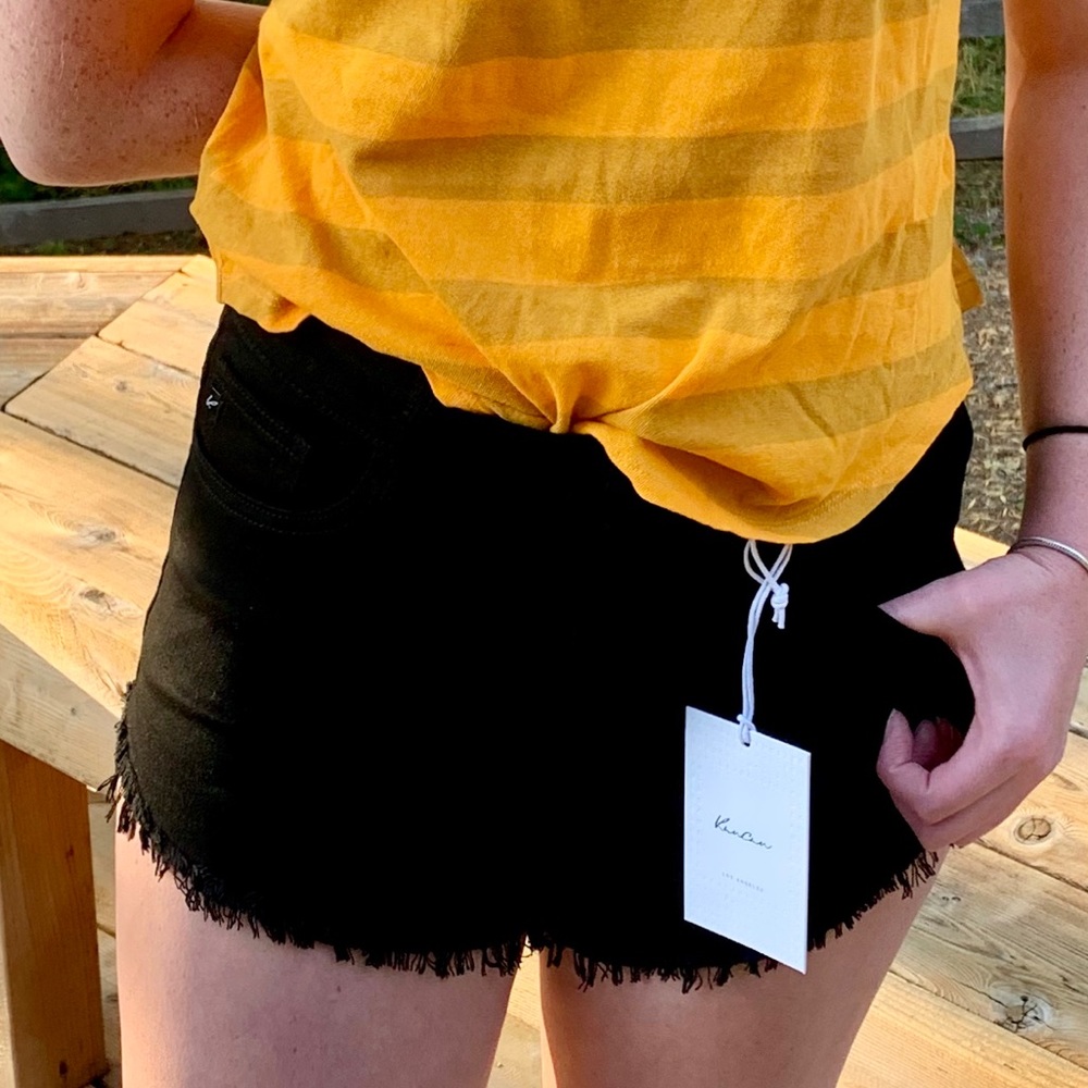 NEW KanCan Cutoff Black Wash Shorts